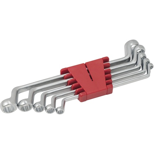 Dubbele Ringsleutel Set Diep Gebogen 5-dlg 8 - 19 mm