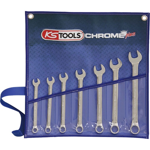 KS Tools CHROME PLUS Ringsteeksleutel Set gebogen 7 - delig